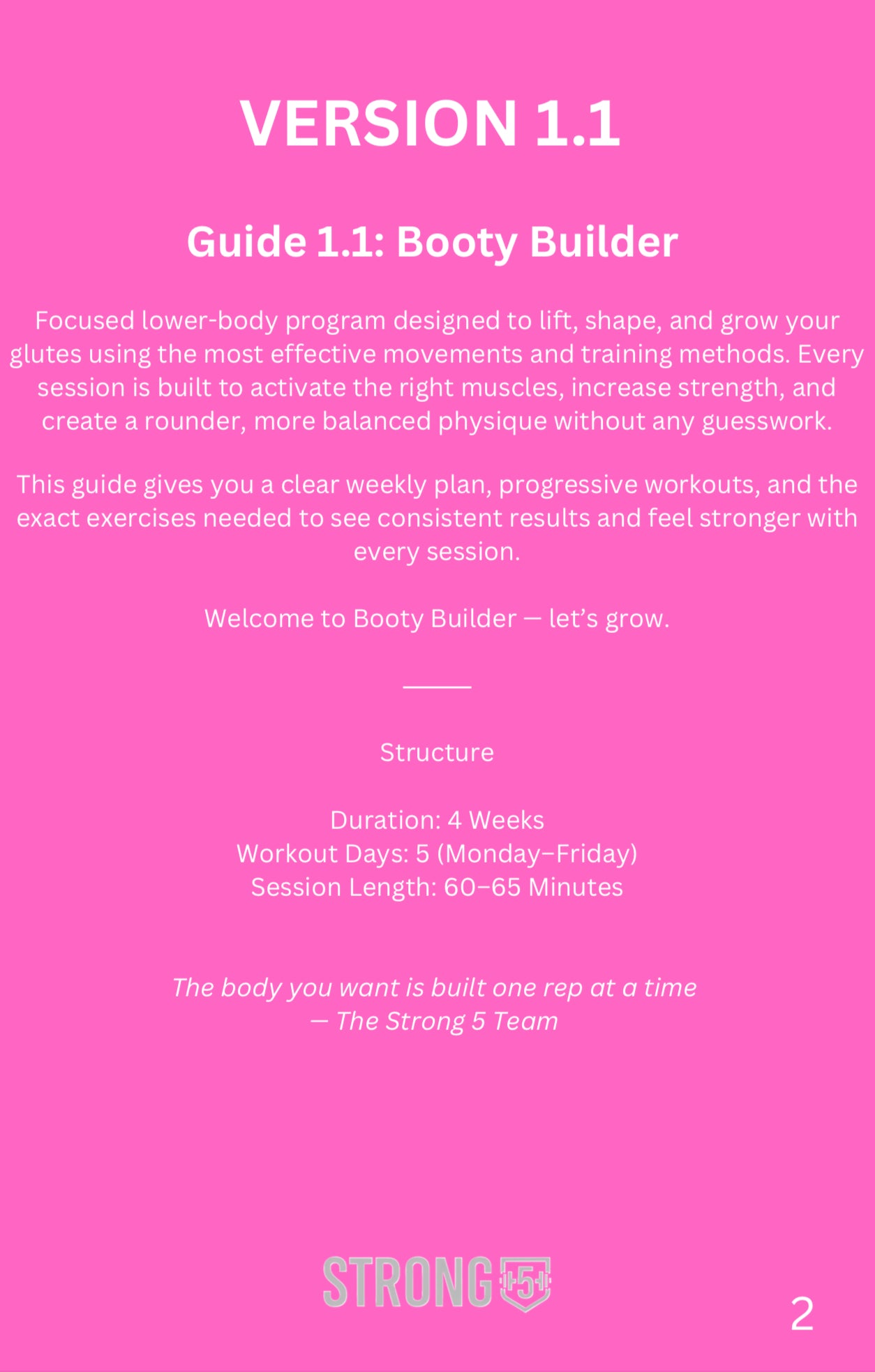 Guide 1.1 Booty Builder