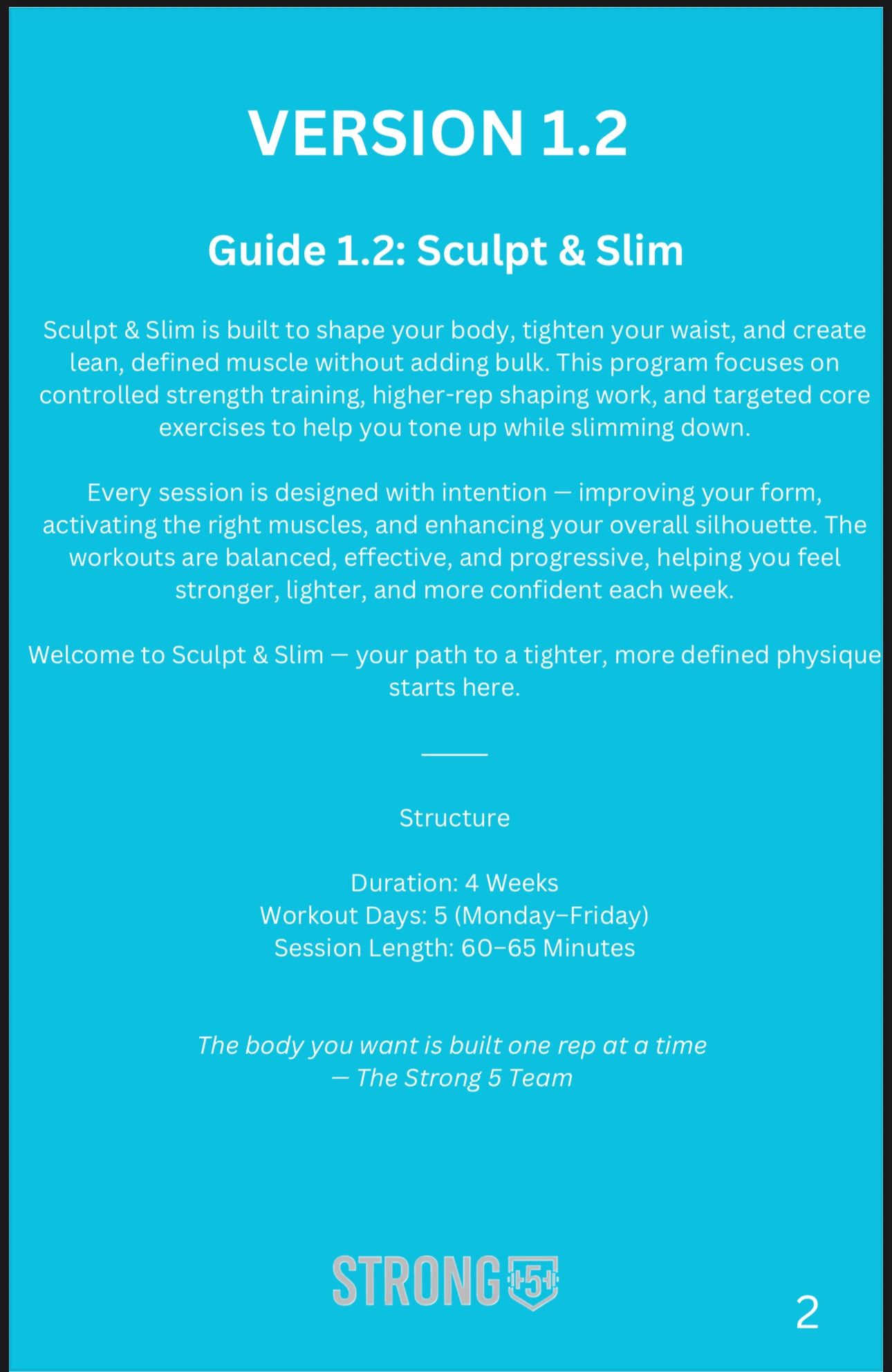 Guide 1.2 Sculpt & Slim