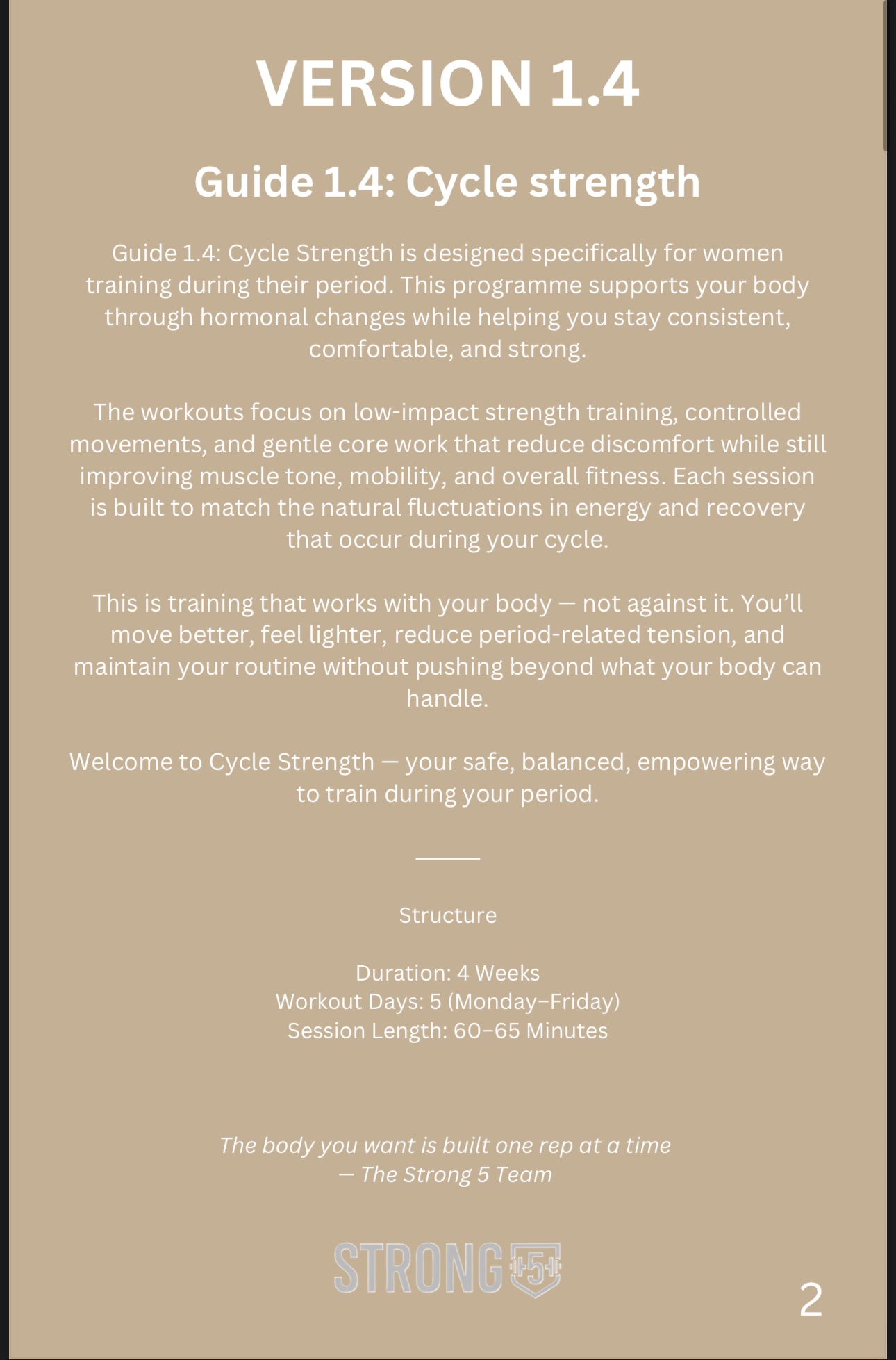 Guide 1.4 Cycle Strength