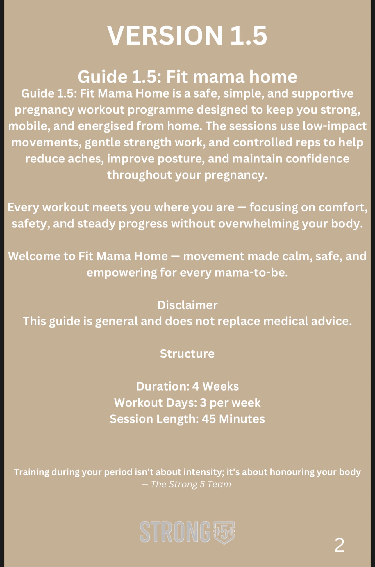 Guide 1.5 Fit Mama Home