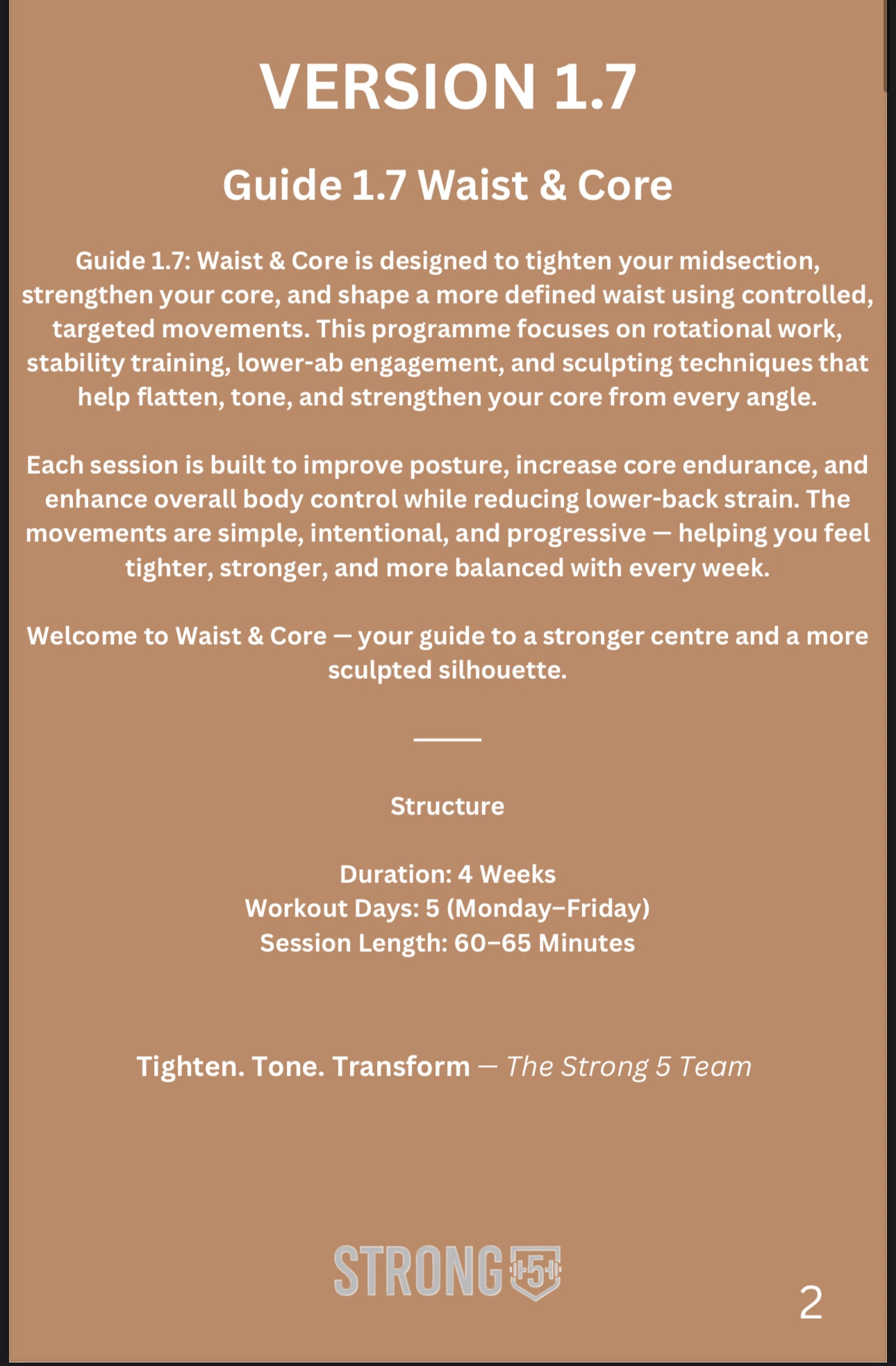 Guide 1.7 Waist & Core