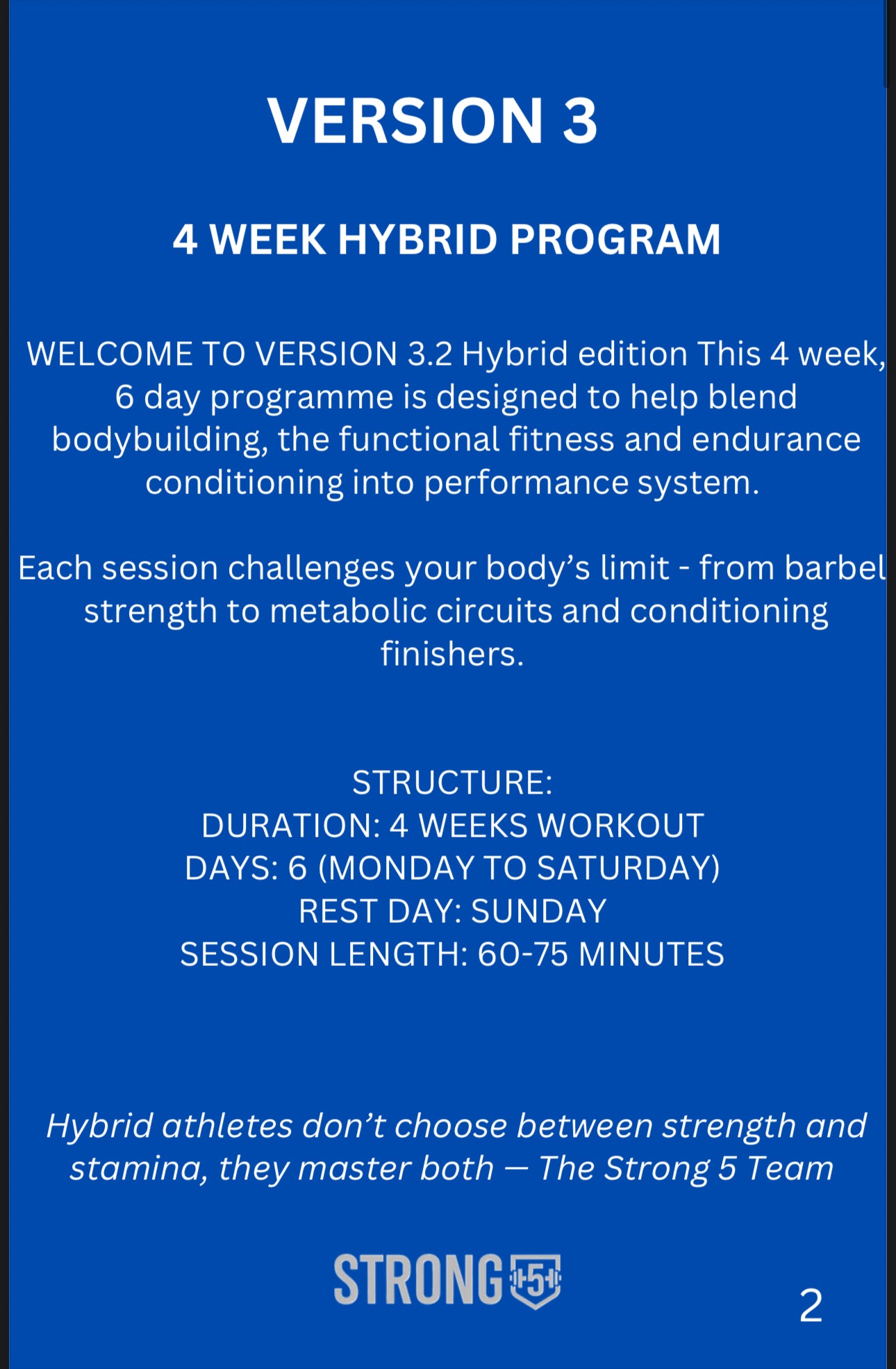 Guide 3.2 Hybrid training