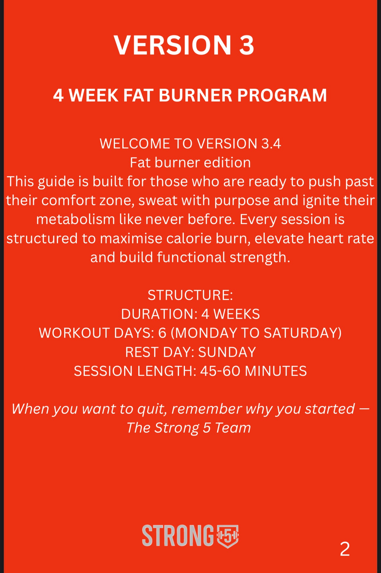 Guide 3.4 Fat burner