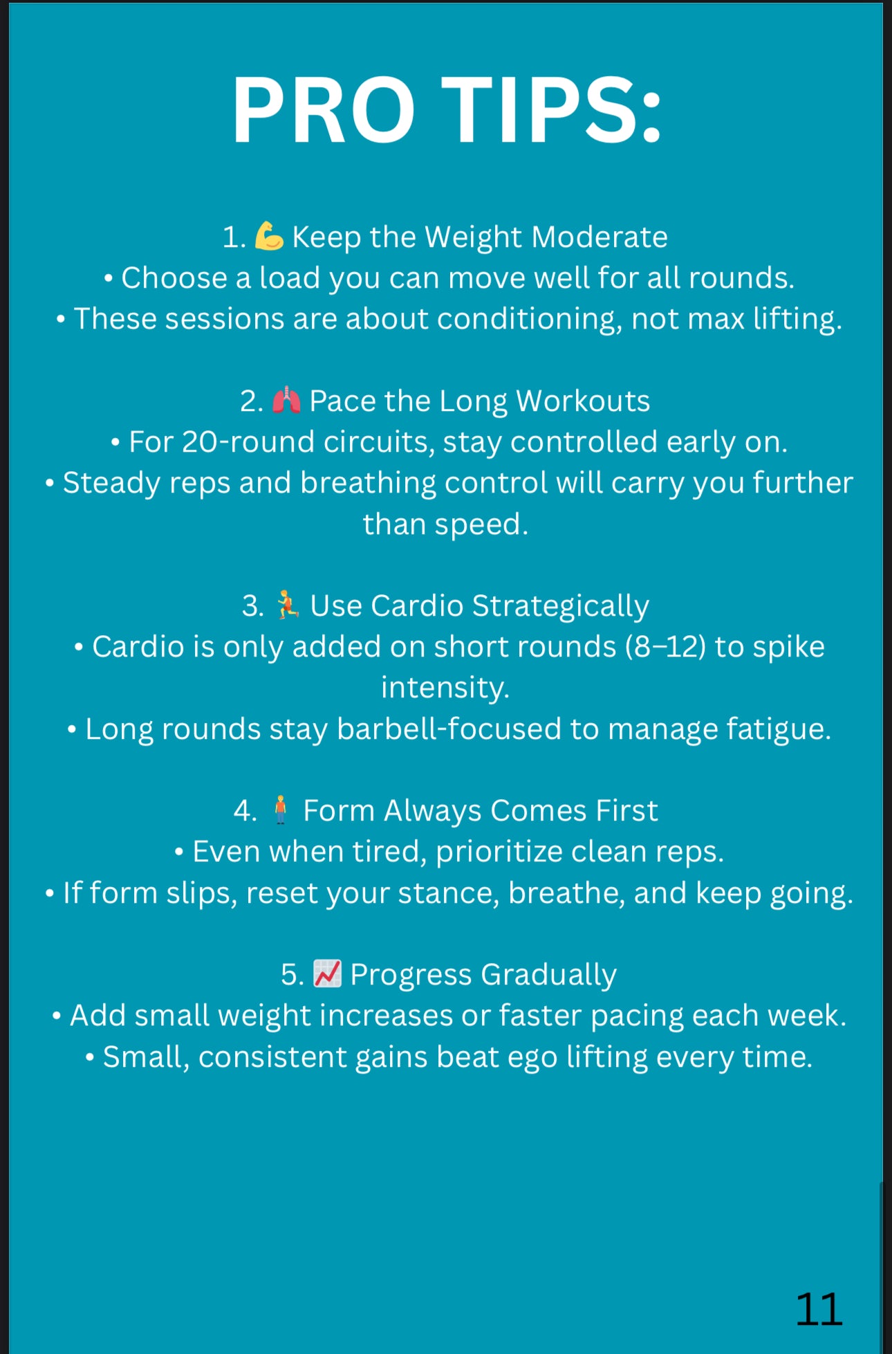 Guide 3.5 Barbell circuits