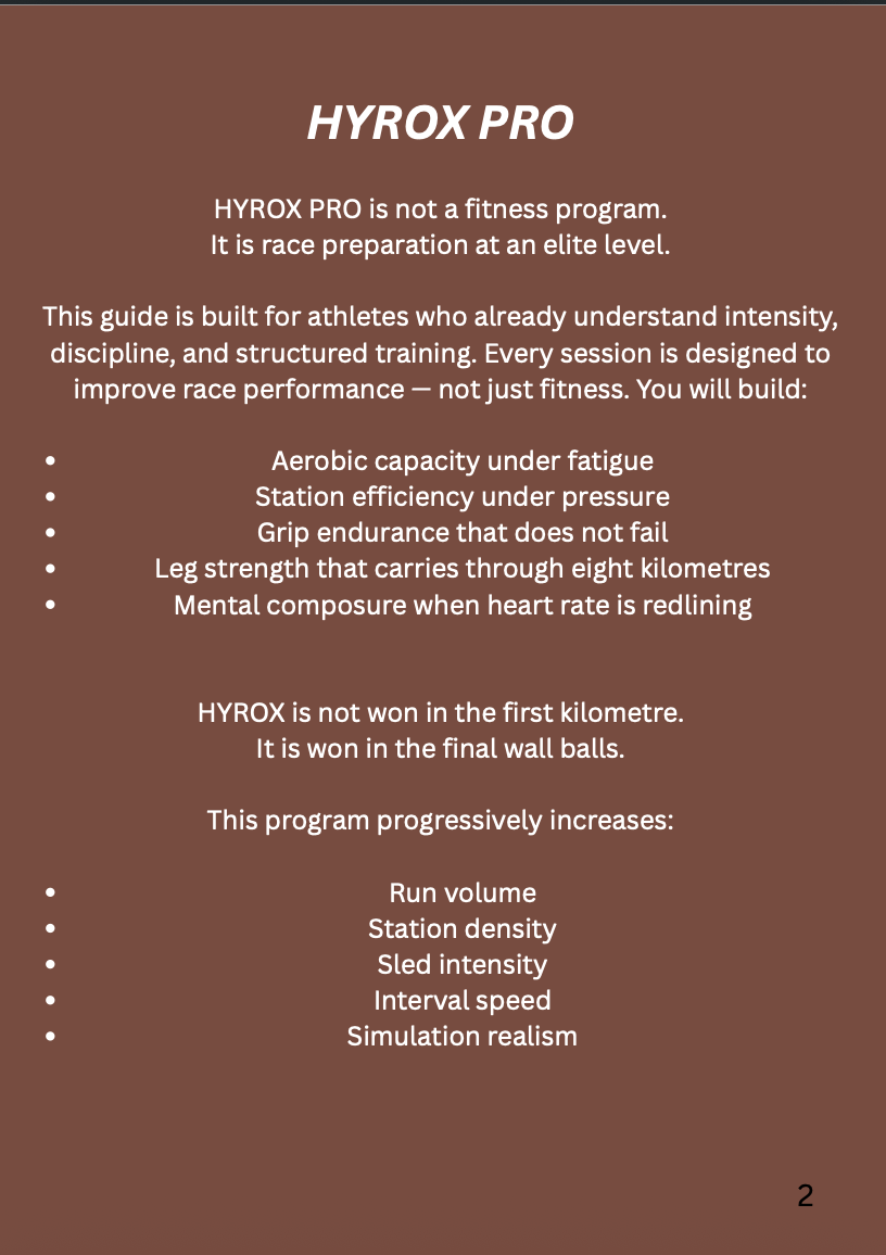 Guide 4.6 HYROX PRO